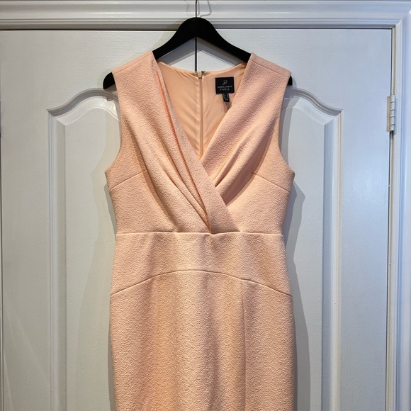 Adrianna Papell Peach V-Neck Sleeveless Dress - Picture 3 of 9
